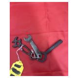 3 old farm wrenches