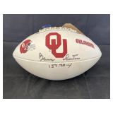 Autographed Sooners Football - Barry Switzer