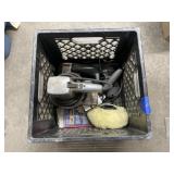 Crate w/sander, skillsaw & more