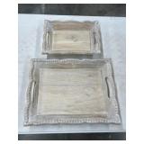 2 - Wood Serving Trays/Dï¿½cor