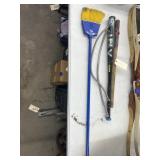 Baseball bat, wood noise maker, more