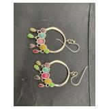 925 'Barse' Multi Color Earrings 11.5g