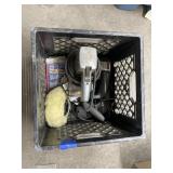 Crate w/sander, skillsaw & more