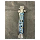 Blue Coral Handled Switch Blade Knife