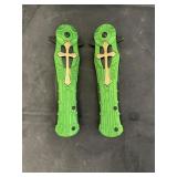 2 Green Tactical Knives