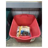 Tote w/Assorted Vintage Books