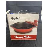 Round Ceramic Bakeware Dish in box