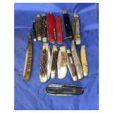 Bag of Assorted Pocket Knives - approx 10