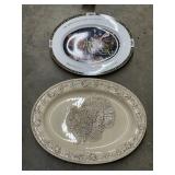 2 Pcs - Christmas Story Platter & Turkey Platter