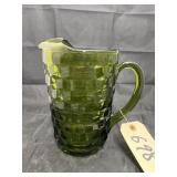 Green Glass Pitcher
