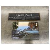 2 Pcs- Wall Dï¿½cor 4ft x 1ft & Canvas Wall Art