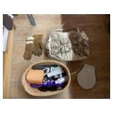 Assorted Bags - Wicker Basket - Cosmetics