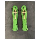 2 Green Tactical Knives