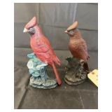 2 Ceramic Birds 1 missing paint