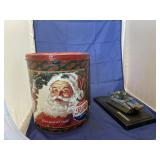 Popcorn Tin w/Machine Stitched Quilt Top