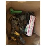 Box of Assorted Power Tools - Drill - Sander
