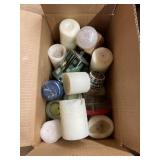 Box of Assorted Candles & Holders