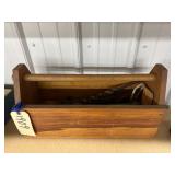 Wooden Toolbox w/Assorted Bits
