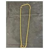1/20 Gold Filled Rope Chain w/ Small Ring Pendant