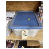 Simplicity Sewing Patterns in Plastic Bin