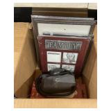 Picture frames, vintage phone & blood pressue cuff