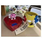 2 Pcs - M&M Planter & Plastic Trinket Box
