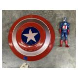 Captian America Metal Shield & Action Figure
