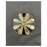 Vintage Sterling Daisy Taxco Mx Pin