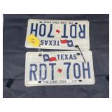 Pair of Texas license plates