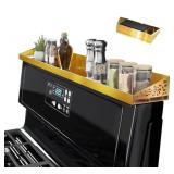 30" Magnetic Stove Top Shelf, Brushed Gold Spice