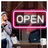 Neon "OPEN" Sign With On And Off Switch Adapter,