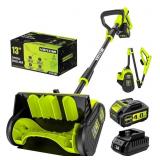 40V Cordless Snow Shovel- 13', Green/Black, Batte
