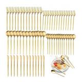 300 Piece Food Grade Gold Silverware, Set For 60,