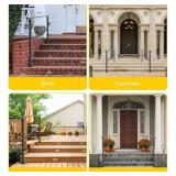 Hand Rail For Outdoor Steps - Fits 1~3 Steps, Blac
