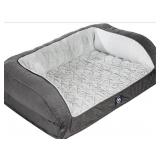 Serta Orthopedic Dog Bed- Slate Grey, Large, Up To