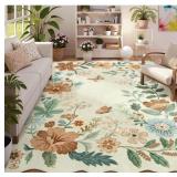 LaHome Floral Rug- Approx.10'x8', Non Slip, Soft,