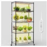 FreeLicht 5 Tier Plat Stand With Grow Light- Appro