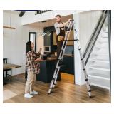 8.53Ft  A-Frame Aluminum Telescoping Ladder - 9 St