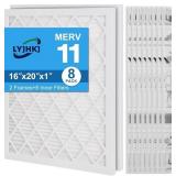 MERV 11Air Filter, 2 Reusable ABS Frame, 8 Pack Re