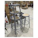 4 Pack National Public Seating Steel Stool- 24"