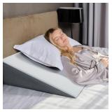 Extra Wide Bed Wedge Pillow - Grey/White, Approx.