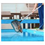 Pool Skimmer Net Rake - Aluminum Frame, Fine Mesh