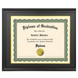 12x16" Diploma Frame with Mat OR 16x20" w/o Usin