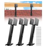 3 Pack Roof Riser Brackets Kit, Adjustable Saddle