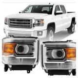 Headlight Assembly Compatible with 2014-18 GMC Sie