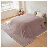 Oversized King Fleece Blanket, 120x120' - Taupe