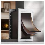 3 Flap Dog Door, Medium, Never Rust Plastic Throug