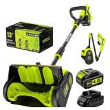 40v Cordless Snow Shovel, 13.5" Width, 4.0Ah Batt