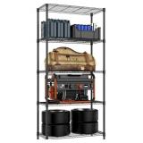 5-Tier Metal Storage Shelves, Heavy Duty Closet Or