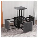 5 In 1 Ottoman Cube With Swivel, Stackable Sofa Ch
